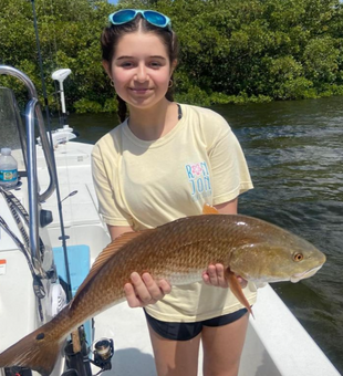 Redfish adventures with Captain Cameron in Holiday